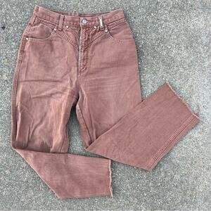 Vintage Rockies High Rise Bareback V Yoke Terra Cotta Dusty Rose Wedgie Jeans 28